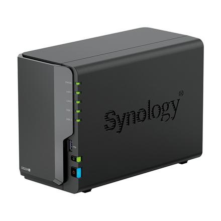 Synology | Tower NAS | DS224+ | up to 2 HDD/SSD | Intel Celeron | J4125 | Processor frequency 2.0 GHz | 2 GB | DDR4