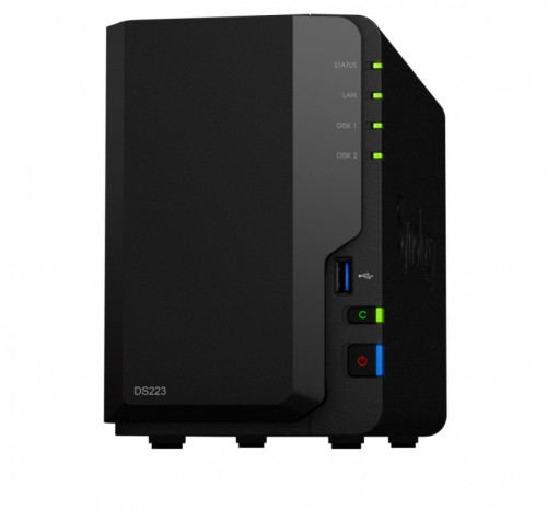 Synology NAS server DS223 2x0HDD 2GB DDR4 1xRJ45 3xUSB3.2.1 2Y