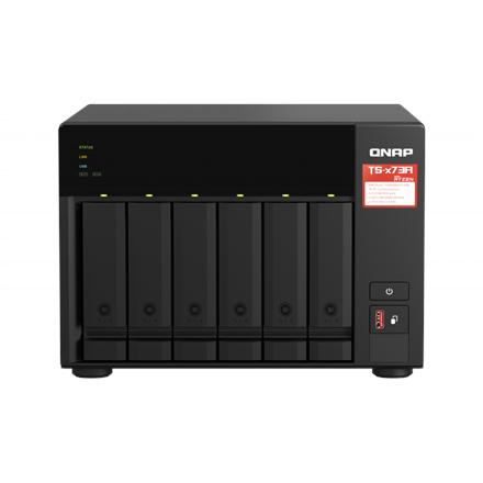 QNAP | 6-Bay QTS and QuTS hero NAS | TS-673A-8G | Up to 6 HDD/SSD Hot-Swap | AMD Ryzen | Ryzen V1500B Quad-Core | Processor frequency 2.2 GHz | 8 GB | DDR4