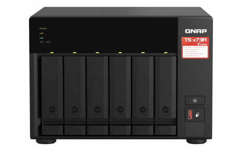 QNAP TS-673A NAS Tower Ryzen Embedded V1500B 8 GB DDR4 0 TB QNAP Turbo System Black