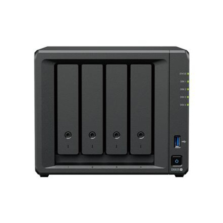 Synology NAS | DS925+ | AMD Ryzen | V1500B | Processor frequency 2.2 GHz | 4 GB | DDR4 ECC SODIMM | Black