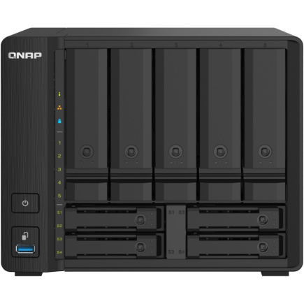 QNAP TS-932PX-4G 9-Bay NAS AL324 4GB DDR4 SODIMM 5x8,89cm 3,5Zoll 4x6,35cm 2,5Zoll drive slots 2x10GbE SFP+ LAN 2x2.5GbE LAN