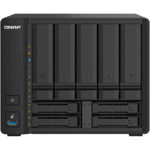 QNAP TS-932PX-4G 9-Bay NAS AL324 4GB DDR4 SODIMM 5x8,89cm 3,5Zoll 4x6,35cm 2,5Zoll drive slots 2x10GbE SFP+ LAN 2x2.5GbE LAN