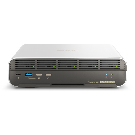 QNAP TBS-h574TX-i5-16G 5-bay All-Flash NASbook Intel Core i5-1340PE 12C/16T up to 4.50GHz onboard 16GB RAM not expandable
