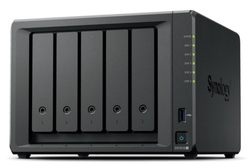 Synology Server DS1525+ V1500B 2,2Ghz 1x8GB DDR4 2x2,5GbE 3Y
