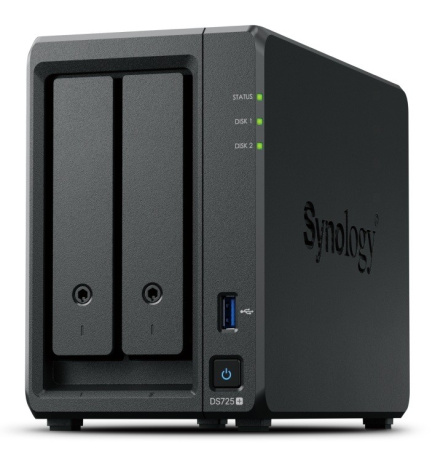 Synology Server DS725+ 2x0HDD 4GB DDR4 AMD R1600 1x1GbE 1x2,5Gbe 3Y