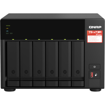 QNAP TS-673A NAS-Server 6Schächte AMD Ryzen Embedded V1500B 2.2 GHz SATA 6Gb/s