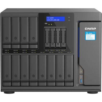 QNAP TS-1655-8G 16-Bay NAS Intel Atom C5125 8-core/8-thread 2.8GHz processor