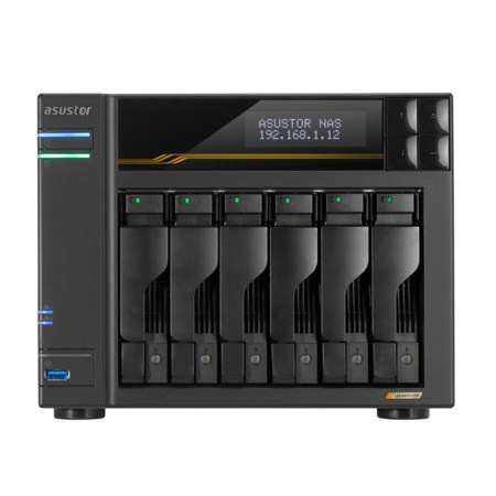 Asustor LOCKERSTOR 6 Gen3 (AS6806T) NAS Desktop AMD Ryzen V3C14 16 GB DDR5 ADM Must