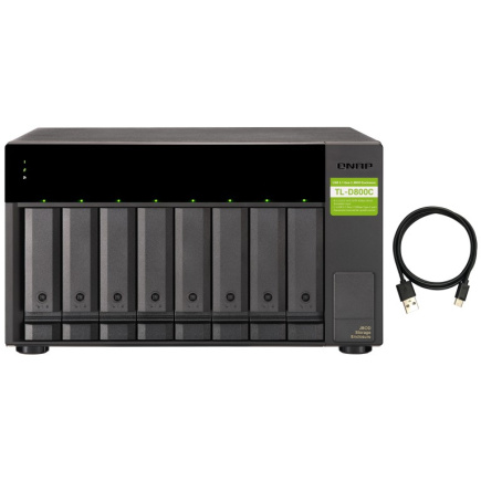 QNAP TL-D800C 8-bay desktop USB-C 3.1 Gen2 10Gbps JBOD expansion unit