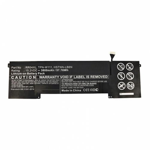 CoreParts Laptop Battery for HP 57.76Wh Li-ion 15.2V 3800mAh Black, for HP Notebook, Laptop Omen 15 RR04XL HSTNN-LB6N