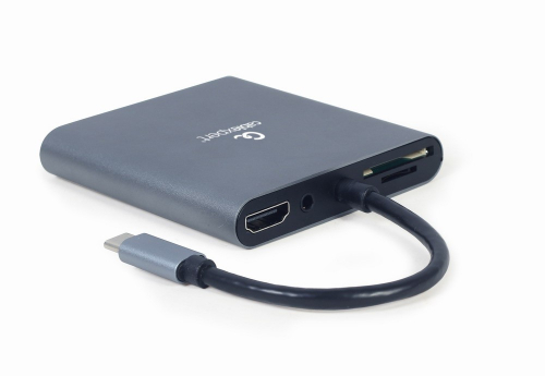 Gembird USB-C Hub HDMI USB-C PD VGA USB 3.0 Audio Card