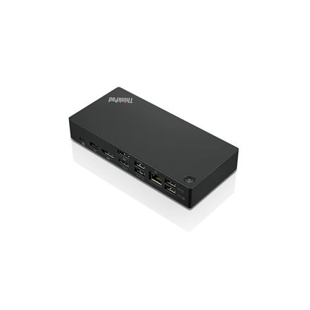 Lenovo | ThinkPad Universal USB-C Dock - EU | Docking station | Ethernet LAN (RJ-45) ports 1 | VGA (D-Sub) ports quantity 1 | DisplayPorts quantity 2 | USB 3.0 (3.1 Gen 1) Type-C ports quantity 1 | USB 3.0 (3.1 Gen 1) ports quantity 3 | USB 2.0 ports