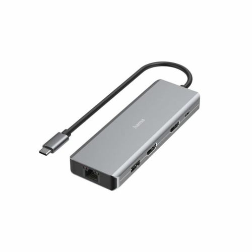 Hama CONNECT2Media, USB-C Hub, 9 porti, 100 W, hall - Sülearvutidokk / 00200142