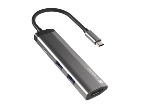 Natec Multi Port Fowler Slim USB-C PD, 2x USB 3.0