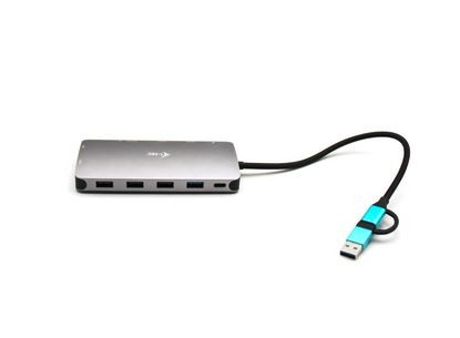 i-tec Docking Station USB 3.0/USB-C/Thunderbolt 3x Display Metal Nano Dock LAN +Power Delivery 100W