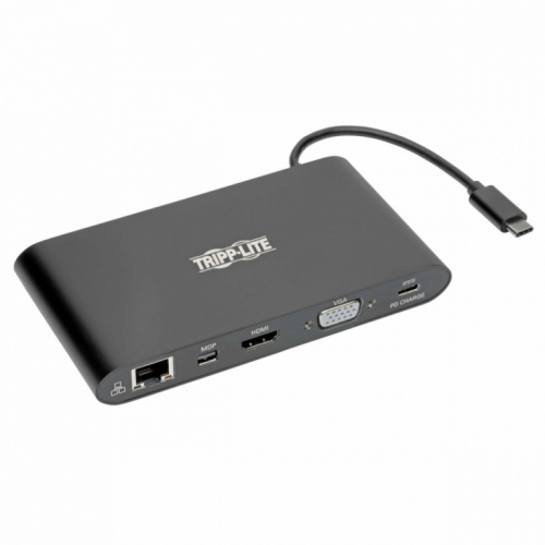 Eaton USB-C Dock, Dual Display - 4K HDMI / mDP, VGA, USB 3.2 Gen 1, USB-A/C Hub, GbE, Memory Card, 100W PD Charging