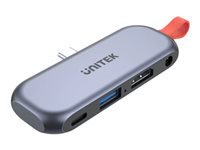 UNITEK HUB USB-C MOBILE HDMI 4K 3.5mm PD 100W D1070A
