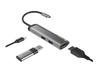 NATEC Multiport Fowler Slim USB-C -> Hub USB 3.0 x2 HDMI 4K USB-C PD