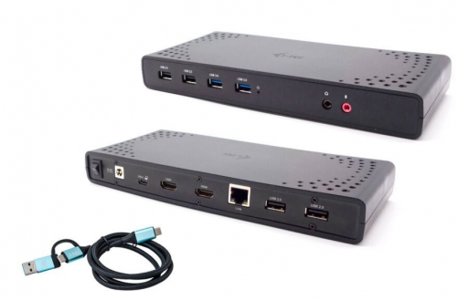 i-tec USB 3.0 / USB-C / Thunderbolt 2x HDMI + Power Delivery 100W docking station