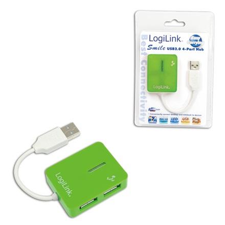 Logilink | USB 2.0 Hub 4-Port, Smile, Green UA0138
