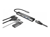 NATEC Multiport Fowler Go USB-C -> Hub USB 3.0 x2 HDMI 4K USB-C PD RJ45