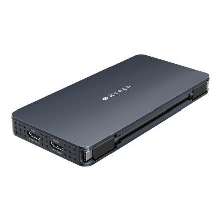 Hyper | HyperDrive Universal Silicon Motion USB-C 10-in1 Dual HDMI Docking Station | Ethernet LAN