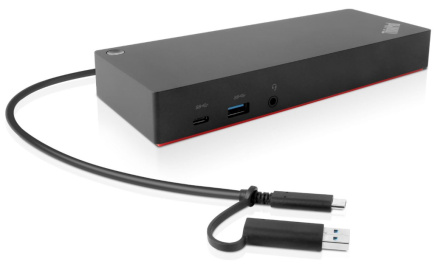 ThinkPad Hybrid USB A/C Dock 2xDisplayPort, 2xHDMI, 2x3840x2160-60Hz, 1Gbit LAN, 1xUSB-C Front 5xUSB-A 2xUSB2.0 3xUSB3.0 (EU) LENOVO