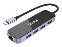 UNITEK D1084A Hub USB-C 3x USB-A 3.1 HDMI 4K PD 100W