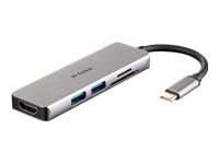 D-LINK USB-C 5-in-1 HDMI SD /microSD card reader