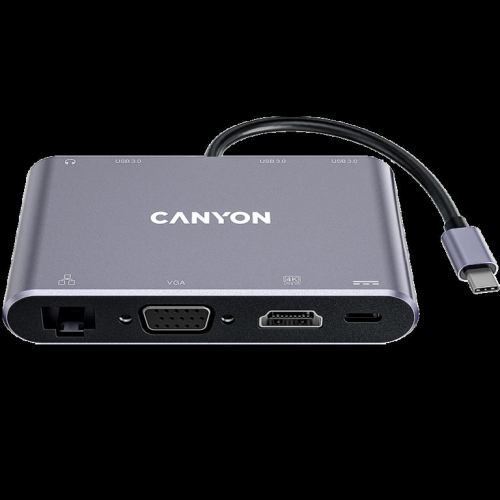 CANYON hub DS-14 8in1 4k USB-C Dark Grey