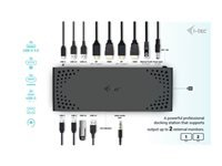 I-TEC USB 3.0/USB-C/Thunderbolt 3 Dualdock 1x5K 2x4K 60Hz 2xDP 2xHDMI 1xGLAN 4xUSB 3.2 2xUSB-C 3.2 Gen.2 1xAudio/Mic Jack PD 100W KL