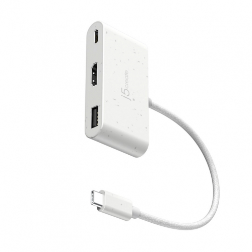 j5create JCA379EW - USB-C® to HDMI™ & USB™ Type-A with Power Delivery