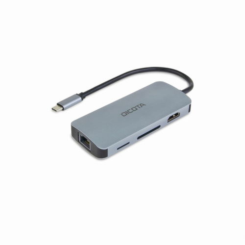 Dicota USB-C 8-in-1 Multi Hub 4K PD 100W silver