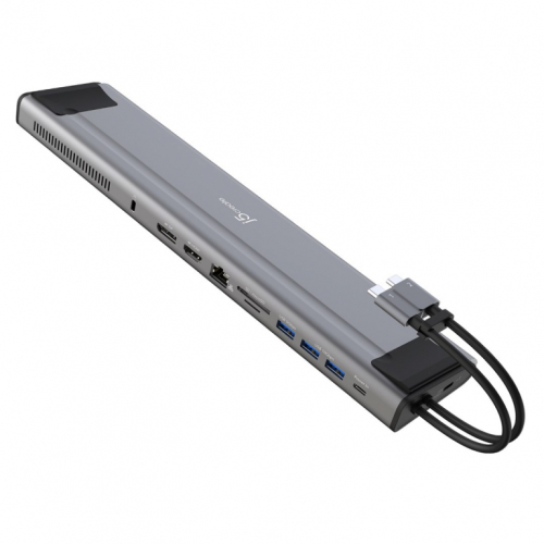 j5create JCD552 M.2 NVMe® USB-C® Gen 2 Docking Station, Silver and Black