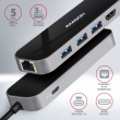 AXAGON HMC-6GL 3x USB-A, HDMI, RJ-45, USB 3.2 Gen 1 hub, PD 100W, 20cm USB-C cable