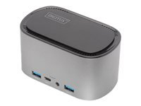 DIGITUS DA-70889 11 Port USB-C Dock with SSD Enclosure 2x HDMI DP 4x USB-A 2x USB-C RJ45 AC M.2 SSD