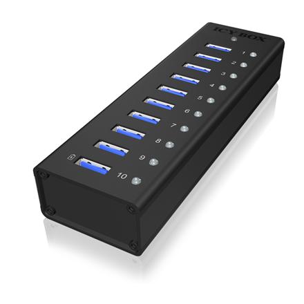 Raidsonic | 10 port USB 3.0 Hub | Icy Box IB-AC6110