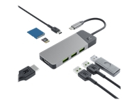 GREEN CELL HUB USB-C GC Connect 3xUSB 3.1 HDMI 4K 60Hz PD 85W