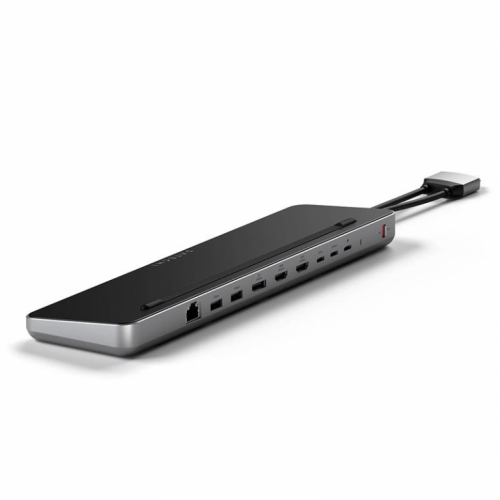 Satechi Dual Dock Stand, USB-C, 75 W, hall - Sülearvutidokk / ST-DDSM