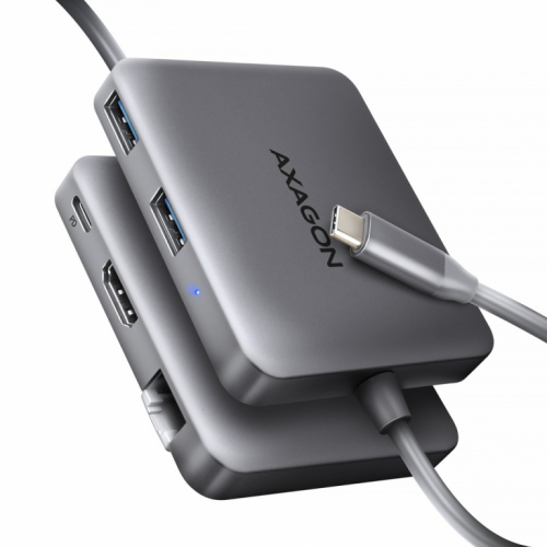 AXAGON HMC-5HL 2xUSB-A 4K HDMI GLAN PD100W USB-C 15cm