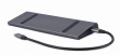 Gembird Adapter USB-C 9in1, HDMI, USB-C PD, VGA, DP, USBx3, Audio, LAN