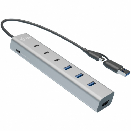D I-TEC USB-C/USB-A Charging Metal HUB 7 Port 3x USB-C 3.2 Gen. 1 4x USB-A 3.2 Gen. 1
