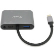 Equip Dock USB-C->HDMI.VGA.USB3.0.AUX.100WPD 15cm sw