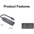 Equip Dock USB-C->GbE.100WPD3.0 15cm gr
