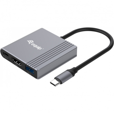 Equip Dock USB-C->HDMI.USB-A.100WPD 25cm gr