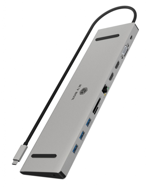 IcyBox docking station USB-C -> HDMI/VGA/USB-A/USB-C/3.5mm