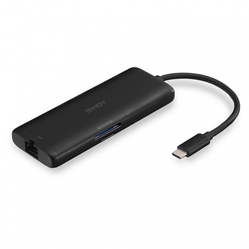 Lindy DST-Mini USB-C Laptop Mini Docking Station with 4K Support and 100W Pass-Through Charging