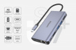 Unitek HUB USB-C 2x USB 3.1, HDMI,DP, RJ45, SD;D1056