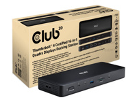 CLUB 3D Thunderbolt 4 Certified 16-in-1 Quadra Displays Docking Station with DisplayLink
